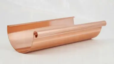 Видео: Желоб круглый 0,6 мм, L=3 м 125/90 Aquasystem CU-медь