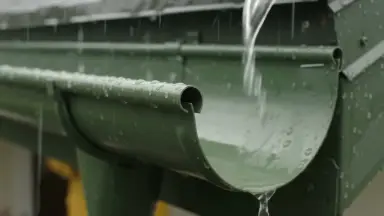 Видео: Желоб круглый L=3 м Aquasystem Rooftop Drain PU 150/100 мм RAL 6005 Зеленый мох