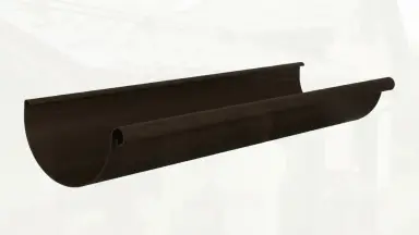 Видео: Желоб круглый L=3 м Aquasystem 125/90 мм Pural Matt RR 32 Темно-коричневый