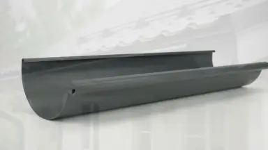 Видео: Желоб круглый L=3 м Aquasystem 125/90 мм Pural Matt RR 23 Темно-серый