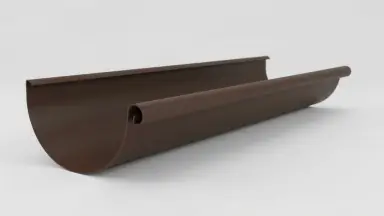 Видео: Желоб круглый L=3 м Aquasystem 125/90 мм Pural Matt RAL 8017 Коричневый шоколад