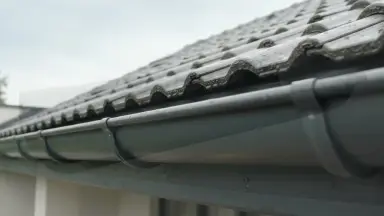 Видео: Желоб круглый L=3 м Aquasystem Rooftop Drain PU MATT 150/100 мм RAL 7024 - серый графит
