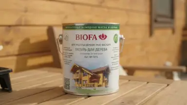 Видео: Biofa 1075 Лазурь для дерева 0,4л