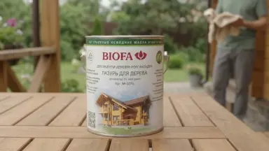 Видео: Biofa 1075 Лазурь для дерева 10л