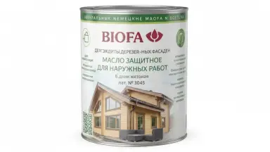 Видео: Biofa 2043 Масло защитное для наружных работ с антисептиком 10л