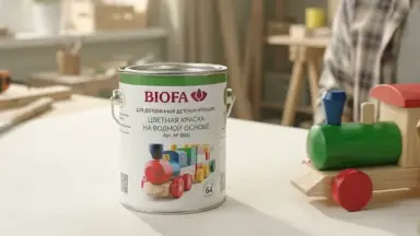 Видео: Biofa 8005 Краска для деревянных игрушек 1л