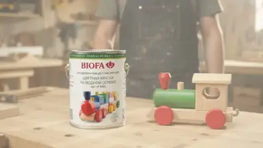Видео: Biofa 8005 Краска для деревянных игрушек 10л