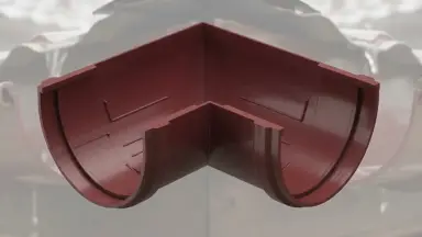 Видео: Угловой элемент 90˚ПВХ Docke STANDART красный