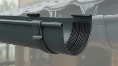 Видео: Водосток Grand Line 150x100  -  Соединитель для желоба RAL 7024