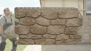 Видео: Фасадная панель Альта-Профиль, Бутовый Камень, Нормандский