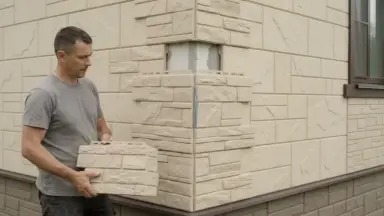 Видео: Угол наружный FineBer  -  “Камень природный” Песочный