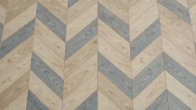 Видео: Пробковый пол Corkstyle коллекция Chevron Blue клеевой