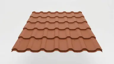 Видео: Металлочерепица классик GL 0,5 Velur20 RAL 8004 терракота