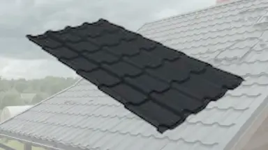 Видео: Металлочерепица камея GL 0,5 GreenCoat Pural RR 23 темно-серый (RAL 7024 мокрый асфальт)