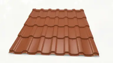 Видео: Металлочерепица кредо 0,5 Satin RAL 8004 терракота