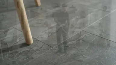 Видео: Виниловый пол Vinilam коллекция CERAMO VINILAM Stone Серый Бетон 61602