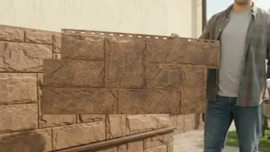 Видео: Фасадная панель T-Сайдинг-Гранит МАРСЕЛЬ Тянь шань