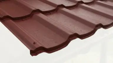 Видео: Металлочерепица квинта плюс с 3D резом 0,5 Quarzit lite RAL 3005 красное вино