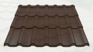 Видео: Металлочерепица квинта плюс с 3D резом 0,5 Satin RAL 8017 шоколад