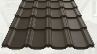 Видео: Металлочерепица квинта плюс с 3D резом 0,5 Satin RR 32 темно-коричневый