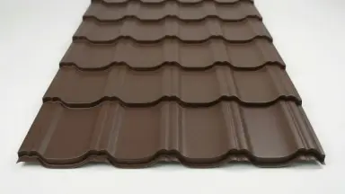 Видео: Металлочерепица квинта плюс с 3D резом 0,5 Satin Мatt RAL 8017 шоколад