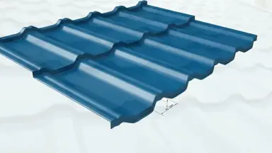 Видео: Металлочерепица модульная Квинта Uno Grand Line c 3D резом 0,45 PE RAL 5005 сигнальный синий