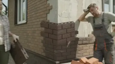 Видео: Угол наружный ДАЧНЫЙ Серия Баварский кирпич Темно коричневый
