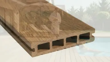 Видео: Террасная доска из ДПК CM Decking серия ROBUST цвет тик