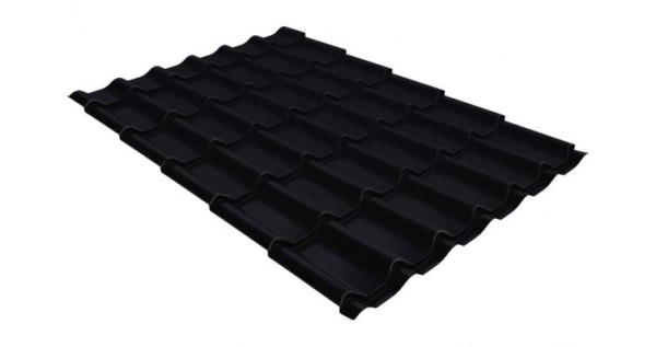 Металлочерепица классик GL 0,5 Velur20 RAL 9005 черный