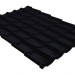 Металлочерепица классик GL 0,5 Velur20 RAL 9005 черный