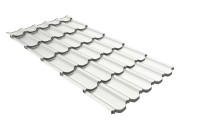 Металлочерепица квинта плюс с 3D резом 0,5 Satin RAL 9003 сигнальный белый