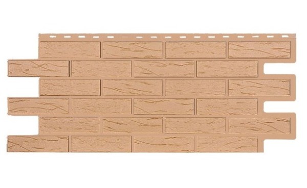 Фасадная панель T-Siding Кирпич Саман Эко Крем