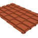 Металлочерепица GL квадро профи 0,45 PE RAL 8004 терракота