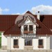 Проект двухэтажного дома с одноместным гаражом 14 на 11