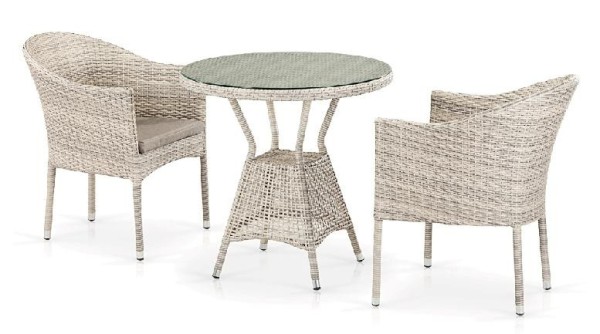Комплект плетеной мебели AFINA из иск. ротанга T705ANT/Y350-W85 Latte 2Pcs