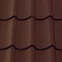 Металлочерепица М28 GreenCoat PURAL МАТТ ВТ SSAB (матовый пурал) RR 887 коричневый шоколад