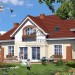 проект двухэтажного дома с двухместным гаражом 16 на 13