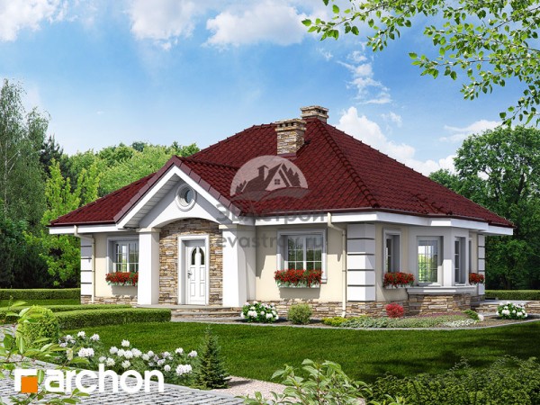 102-88  -  проект европейского одноэтажного дома 12 на 10 до 100 кв м