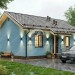Проект узкого одноэтажного дома с площадью 50 кв м