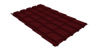 Металлочерепица GL квадро профи 0,45 Drap RAL 3005 красное вино