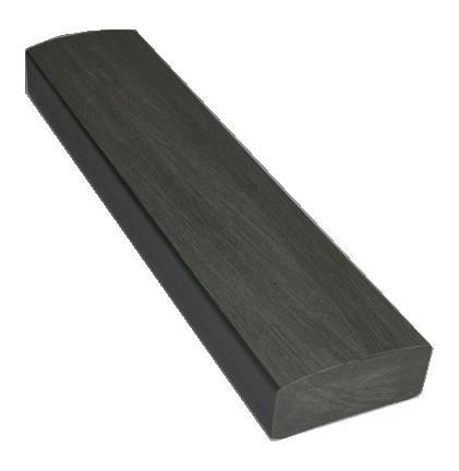Лавочный брус Ecodecking Некст полнотелый брашированный 70х35 графит (под заказ)