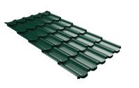 Металлочерепица квинта плюс с 3D резом 0,45 Drap RAL 6005 зеленый мох