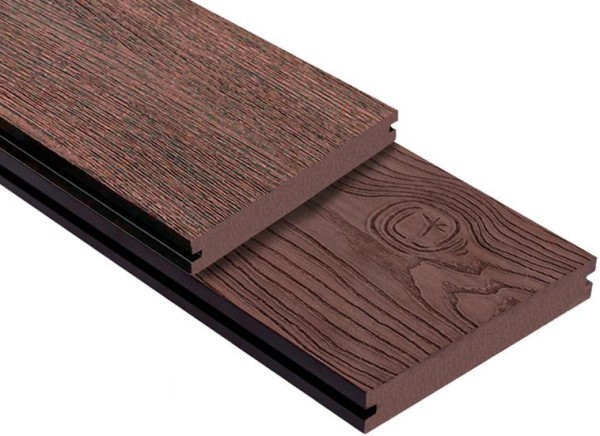 Террасная доска ДПК Outdoor 3D полнотелая STORM/OCEAN BROWN коричневая микс