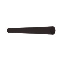 Труба круглая L=1 м Aquasystem PE-полиэстер 125/90 мм RAL 9005 - черный темный