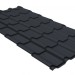 Металлочерепица камея GL 0,5 GreenCoat Pural RR 23 темно-серый (RAL 7024 мокрый асфальт)
