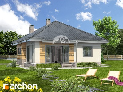 103-00  -  проект квадратного европейского дома с тремя спальнями 11 на 11 м