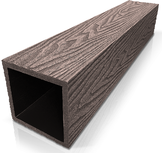 Столб ДПК 3D GardenParkett фактура дерева Венге