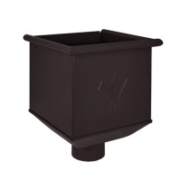 Воронка для одиночной установки Aquasystem PE-полиэстер 125/90 мм RAL 9005 - черный темный