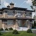 Проект узкого двухэтажного дома из газобетона с подвалом