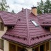 Металлочерепица квинта плюс с 3D резом 0,45 PE RAL 3005 красное вино